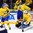 HELSINKI, FINLAND - JANUARY 2: Sweden's Linus Soderstrom #30 stops the puck with Jakob Forsbacka Karlsson #12 and Andreas Englund #6 in front during quarterfinal round action at the 2016 IIHF World Junior Championship. (Photo by Matt Zambonin/HHOF-IIHF Images)

